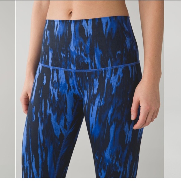 Lululemon Wunder Under Pant Hi-Rise Full-On‎ Luon Blue/Black Size 6 - Picture 10 of 10